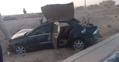 إصابة 3 أشخاص إثر تصادم سيارتين بأبو صوير فى الإسماعيلية
