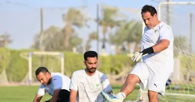 تدريبات خاصة لحراس المصرى تحت قيادة أمير عبد الحميد.. صور